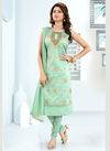 PISTA GREEN Colour N F CHURIDAR 09 Stylish Casual Wear Designer Worked Readymade Salwar Suit Collection N F C 278 PISTA GREEN